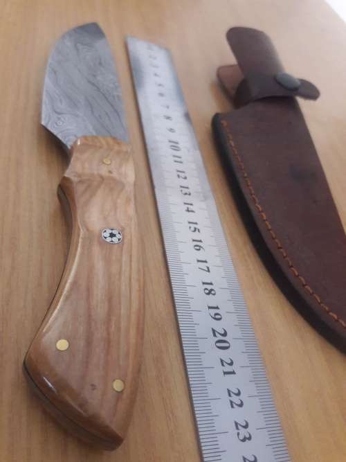 Handmade DAMASCUS Steel Hunting Knife with Wooden handle scales. NEW DESIGN !!!!!