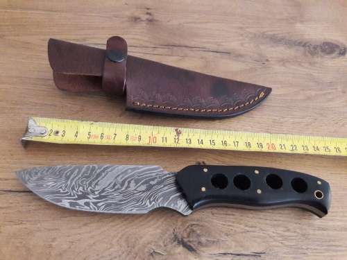 Handmade DAMASCUS Steel Hunting Knife,  MICARTA handle scales. NEW DESIGN !!!!!