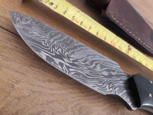 Handmade DAMASCUS Steel Hunting Knife,  MICARTA handle scales. NEW DESIGN !!!!!