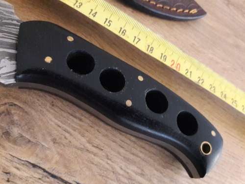 Handmade DAMASCUS Steel Hunting Knife,  MICARTA handle scales. NEW DESIGN !!!!!