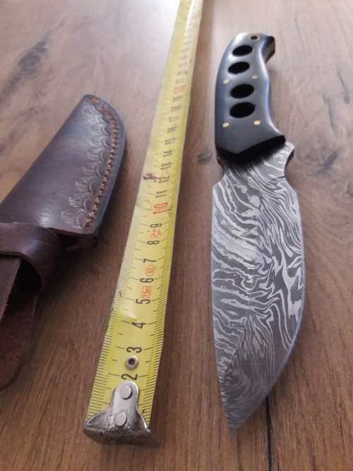 Handmade DAMASCUS Steel Hunting Knife,  MICARTA handle scales. NEW DESIGN !!!!!
