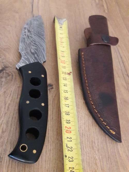 Handmade DAMASCUS Steel Hunting Knife,  MICARTA handle scales. NEW DESIGN !!!!!
