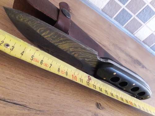 Handmade DAMASCUS Steel Hunting Knife,  MICARTA handle scales. NEW DESIGN !!!!!