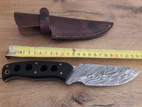 Handmade DAMASCUS Steel Hunting Knife,  MICARTA handle scales. NEW DESIGN !!!!!