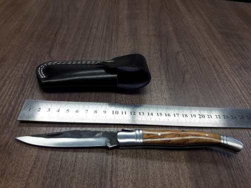 HANDMADE Black Ops, 1095 HIGH Carbon High quality steel folding knife with WOODEN handle scales.
