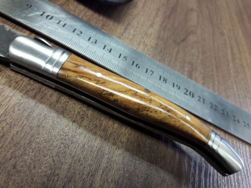 HANDMADE Black Ops, 1095 HIGH Carbon High quality steel folding knife with WOODEN handle scales.