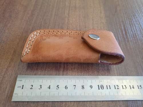 Handmade Damascus steel folding knife with Camel Bone  handle scales. VALENTINE'S GIFT !!