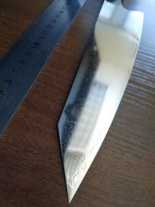 Damascus VG-10 Stainless Steel Japanese Chef's knife, Exotic Burl & Epoxy Resin handle, RAZOR SHARP,