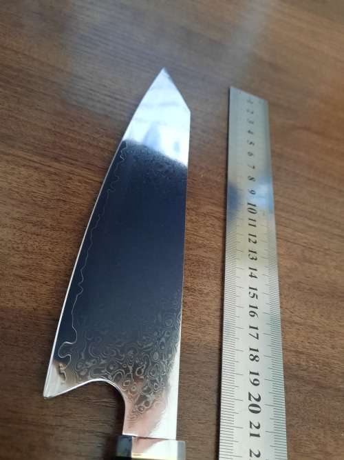 Damascus VG-10 Stainless Steel Japanese Chef's knife, Exotic Burl & Epoxy Resin handle, RAZOR SHARP,