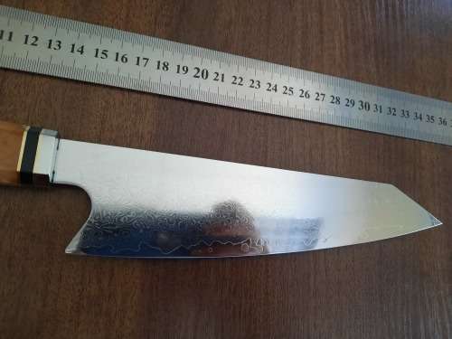 Damascus VG-10 Stainless Steel Japanese Chef's knife, Exotic Burl & Epoxy Resin handle, RAZOR SHARP,