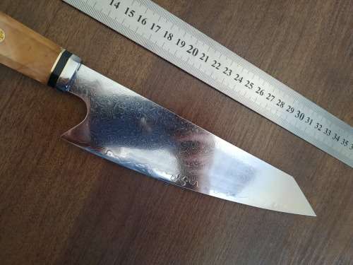 Damascus VG-10 Stainless Steel Japanese Chef's knife, Exotic Burl & Epoxy Resin handle, RAZOR SHARP,