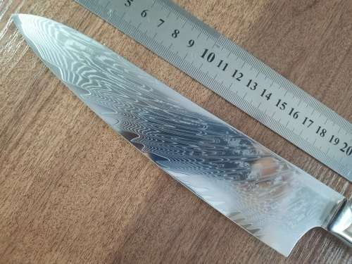Damascus VG-10 Stainless Steel Japanese 13 Inch Chef's knife, Exotic Burl & Epoxy, RAZOR SHARP !!!!!