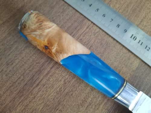 Damascus VG-10 Stainless Steel Japanese 13 Inch Chef's knife, Exotic Burl & Epoxy, RAZOR SHARP !!!!!