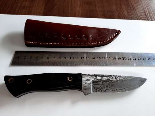 Handmade Damascus steel HUNTING  knife with MICARTA handle scales. NEW STOCK !!