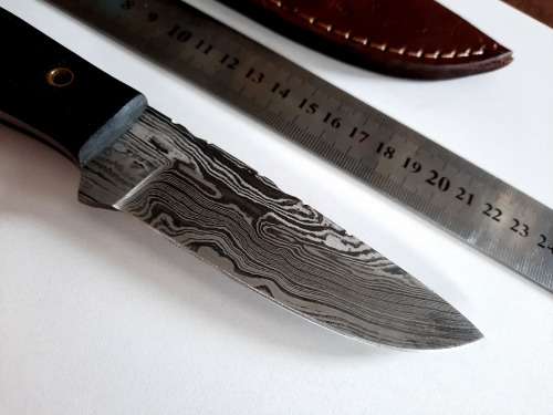 Handmade Damascus steel HUNTING  knife with MICARTA handle scales. NEW STOCK !!