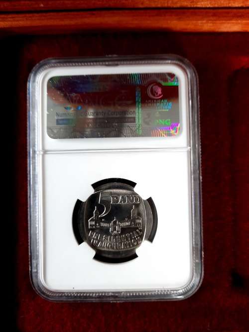 FINEST KNOWN MS68 Mandela 1994 Presidential Inaug R5, ONLY 15 in existence after 27 YEARS.