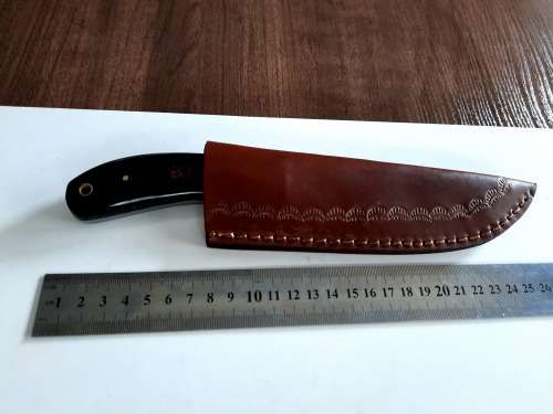 Handmade DAMASCUS Steel Hunting Knife, Epoxy RESIN Handle scales. NEW STOCK !!