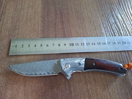 Damascus VG-10 Stainless Steel folding knife, RAZOR Sharp, Bolster Patterned, High Carbon SS