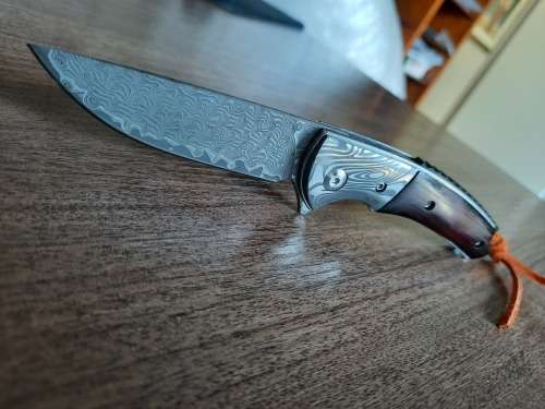Damascus VG-10 Stainless Steel folding knife, RAZOR Sharp, Bolster Patterned, High Carbon SS