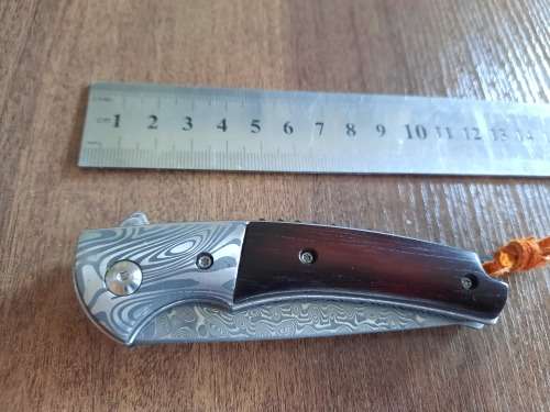 Damascus VG-10 Stainless Steel folding knife, RAZOR Sharp, Bolster Patterned, High Carbon SS