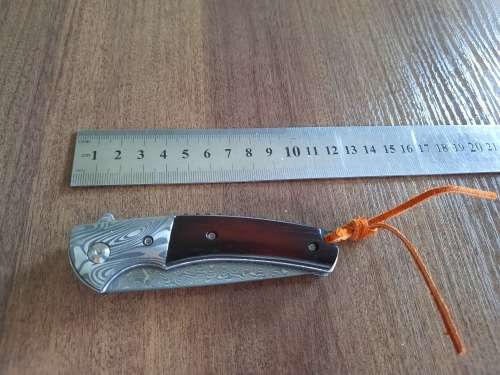 Damascus VG-10 Stainless Steel folding knife, RAZOR Sharp, Bolster Patterned, High Carbon SS