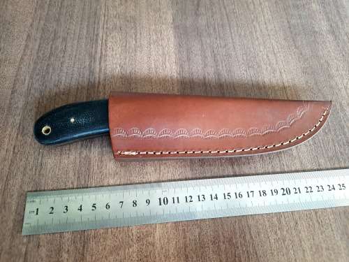 Handmade Damascus steel HUNTING  knife with MICARTA handle scales. NEW STOCK !!