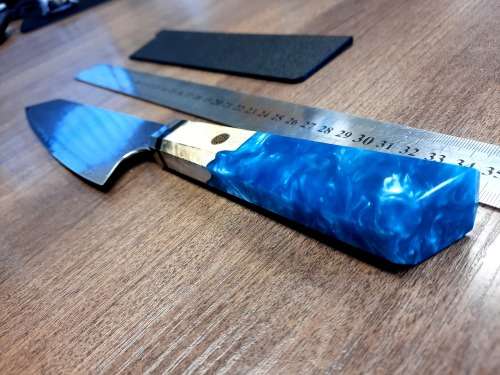 Damascus VG-10 Stainless Steel Japanese Chef's knife, Exotic Burl & Epoxy Resin handle, RAZOR SHARP,