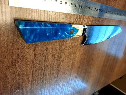 Damascus VG-10 Stainless Steel Japanese Chef's knife, Exotic Burl & Epoxy Resin handle, RAZOR SHARP,
