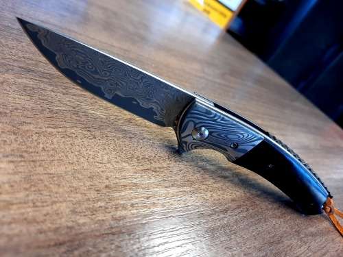 Damascus VG-10 Stainless Steel folding knife, RAZOR Sharp, Bolster Patterned, High Carbon SS