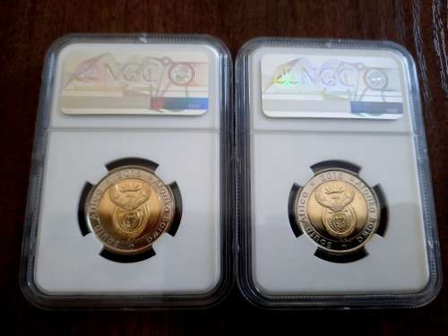 Mandela Centenary 2 Piece NGC Graded Set, MS68 (Second finest) & MS67, ONE BID FOR THE SET !!