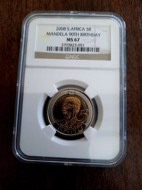 Mandela 90th Birthday NGC Graded MS67 R5 coins, 1AVAILABLE,  Exact coin you'll receive.