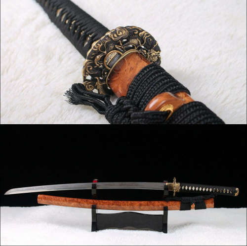 Handmade tempered  T10 TOOL & DIE Steel Katana Samurai Battle Ready, HAMON done with clay.