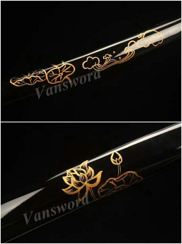 Handmade Damascus Folded Steel Clay Tempered, Japanese Samurai Katana with a nice Hamon.(LAST SWORD)