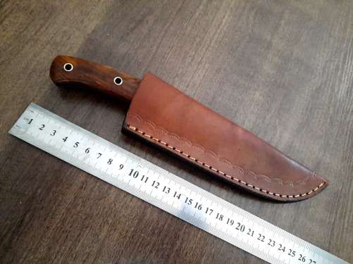 Handmade Damascus steel HUNTING Knife with Wooden handle scales, Perfect Gift for him.