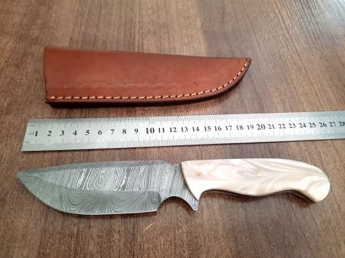 Handmade Damascus steel HUNTING Knife with Epoxy Resin handle scales, NEW STOCK !