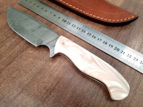 Handmade Damascus steel HUNTING Knife with Epoxy Resin handle scales, NEW STOCK !