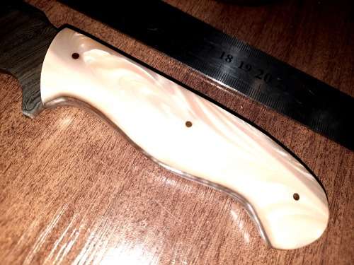 Handmade Damascus steel HUNTING Knife with Epoxy Resin handle scales, NEW STOCK !