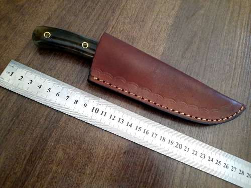 Handmade Damascus steel HUNTING Knife with Epoxy Resin handle scales, Crazy R1 start.