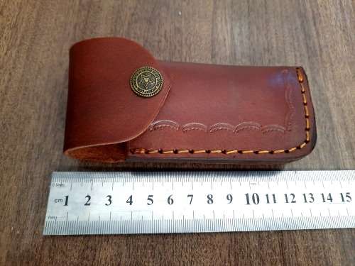 Handmade Damascus steel folding knife w Epoxy Handle Scales. New stock !!