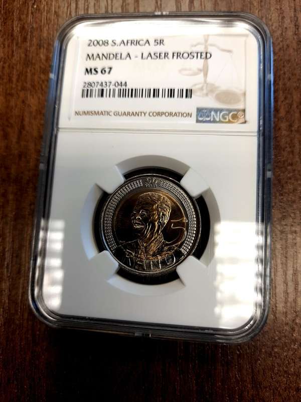 Finest KNOWN Laser Frosted Mandela 90th MS67 NGC Graded coin, ONLY 30 Coins in existence !!