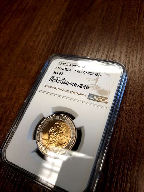 Finest KNOWN Laser Frosted Mandela 90th MS67 NGC Graded coin, ONLY 30 Coins in existence !!