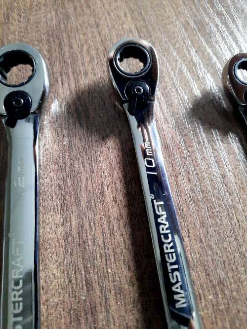 Mastercraft 7 Pc Ratcheting Spanner set, Lifetime Quality Tools, Sizes 8,10,12,13,14,17 &19