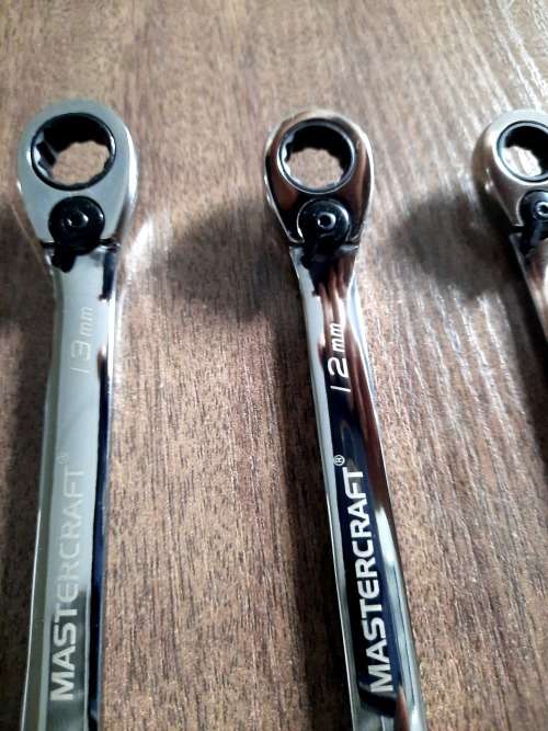 Mastercraft 7 Pc Ratcheting Spanner set, Lifetime Quality Tools, Sizes 8,10,12,13,14,17 &19