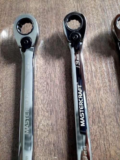 Mastercraft 7 Pc Ratcheting Spanner set, Lifetime Quality Tools, Sizes 8,10,12,13,14,17 &19