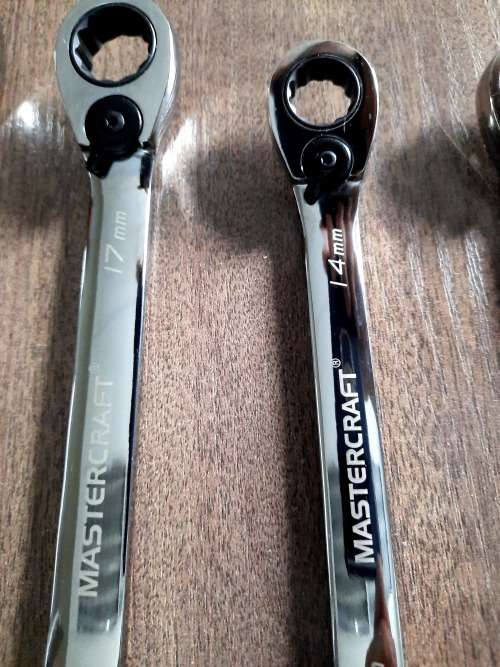 Mastercraft 7 Pc Ratcheting Spanner set, Lifetime Quality Tools, Sizes 8,10,12,13,14,17 &19