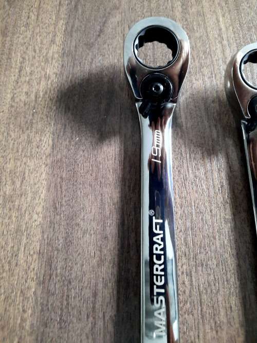 Mastercraft 7 Pc Ratcheting Spanner set, Lifetime Quality Tools, Sizes 8,10,12,13,14,17 &19