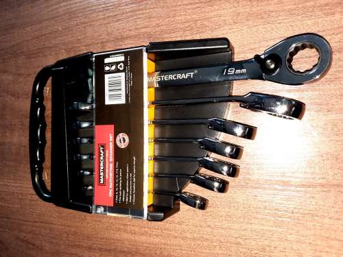 Mastercraft 7 Pc Ratcheting Spanner set, Lifetime Quality Tools, Sizes 8,10,12,13,14,17 &19