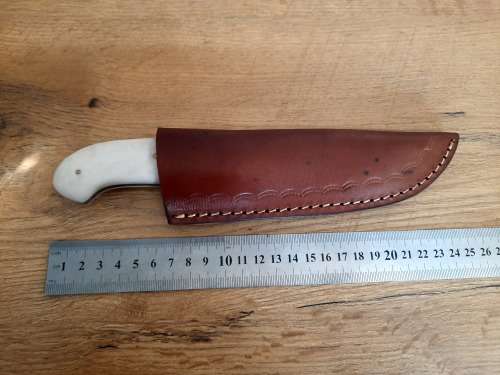 Handmade Damascus steel HUNTING Knife with Epoxy handle scales. The exact knife you will receive.