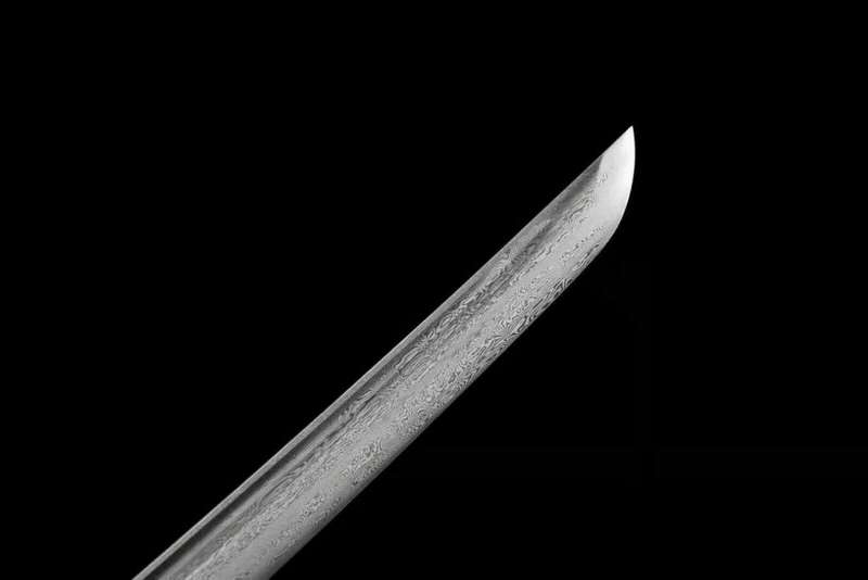 Handmade Damascus Folded Steel Clay Tempered, Japanese Samurai Katana. 3-4 Weeks after order.