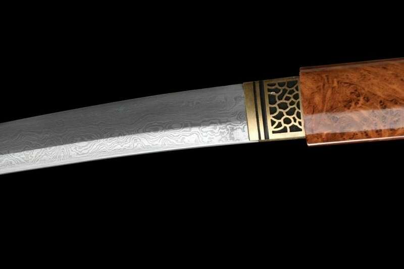 Handmade Damascus Folded Steel Clay Tempered, Japanese Samurai Katana. 3-4 Weeks after order.